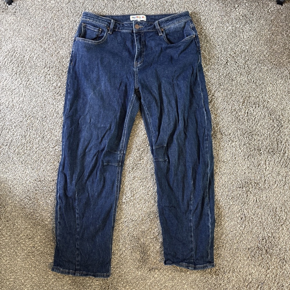 Freckled Poppy Risen Women's Jeans Dark Wash Wide Jeans Size 13
